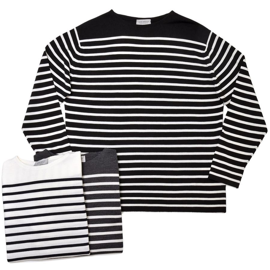JOHN SMEDLEY ジョンスメドレー A4474 メリノウール 24ゲージ ボーダー 