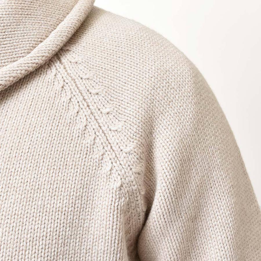 Settefili Cashmere セッテフィーリ カシミア ウール レーヨン カシミヤ ショールカラー ダブルカーディガン｜realclothing｜07