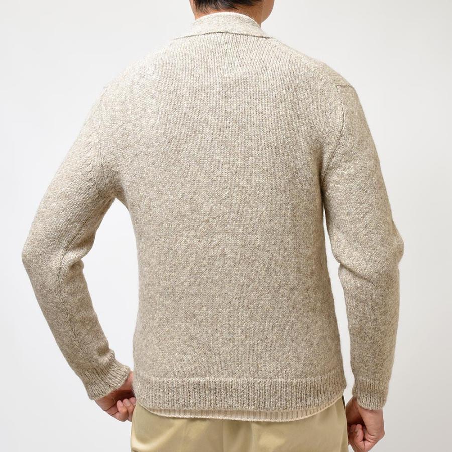 Settefili Cashmere セッテフィーリ カシミア アルパカ ナイロン メランジ ミドルゲージ Vネック ニットカーディガン｜realclothing｜04