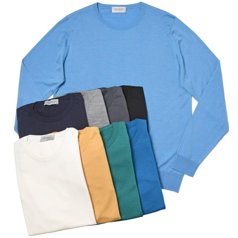 JOHN SMEDLEY ジョンスメドレー KERSHAW メリノウール 30ゲージ クルー 