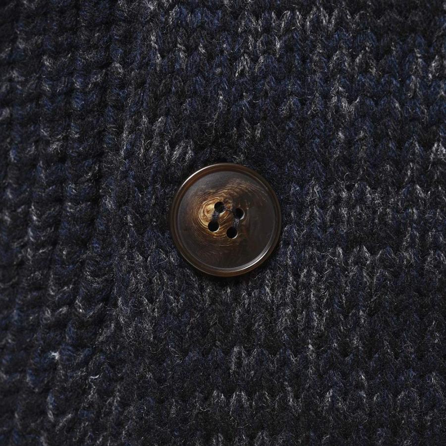 Settefili Cashmere セッテフィーリ カシミア ウール カシミヤ リブ ショールカラー ダブル6Bニットカーディガンの画像