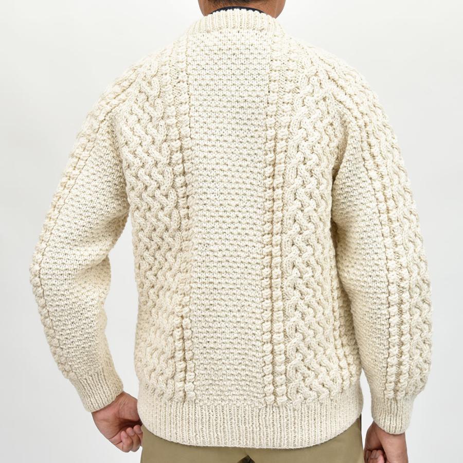 INVERALLAN インバーアラン 4A GOLFER CARDIGAN アランニット ノーカラー カーディガンの画像