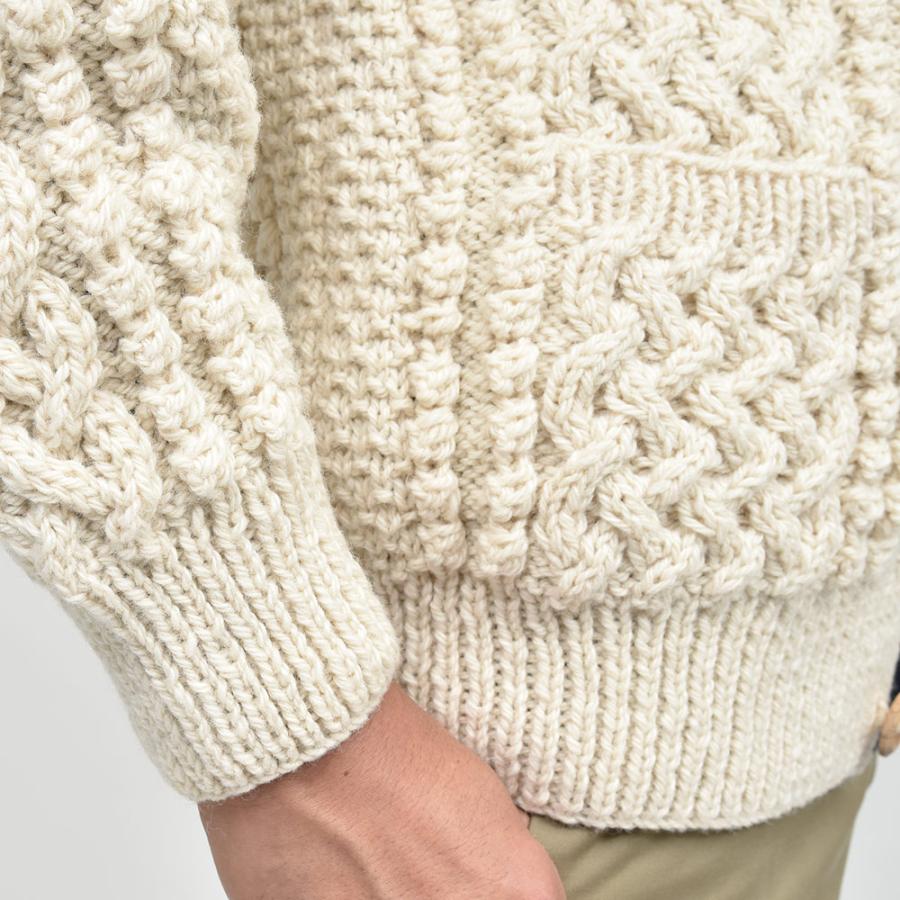 INVERALLAN インバーアラン 4A GOLFER CARDIGAN アランニット ノーカラー カーディガンの画像