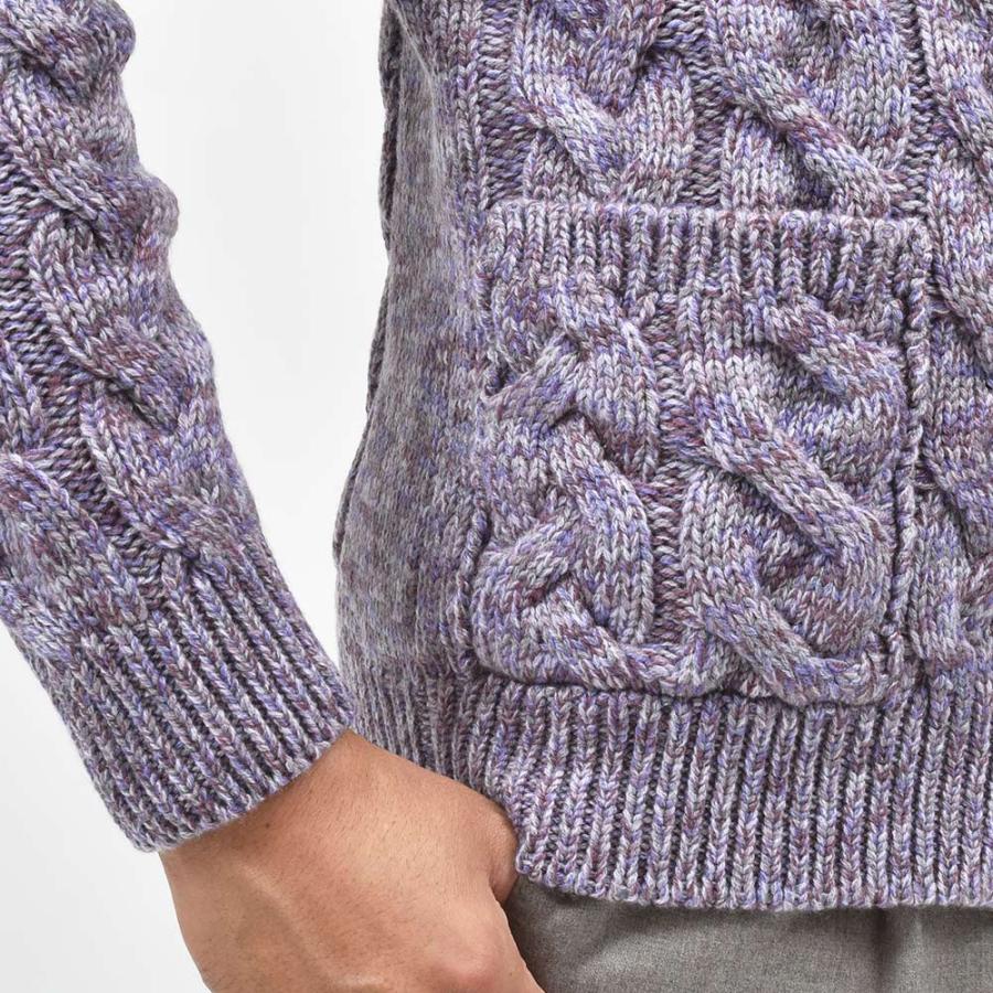 Settefili Cashmere ケーブルニットカーディガン44 タオル生地 Settefili Cashmere セッテフィーリ カシミア カシミヤ ケーブル