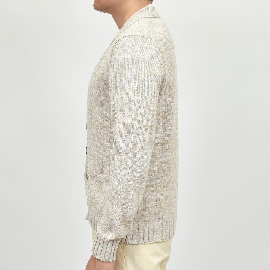 Settefili Cashmere セッテフィーリ カシミア リネンコットンレーヨンナイロン メランジ ミドルゲージ ニットカーディガンの画像