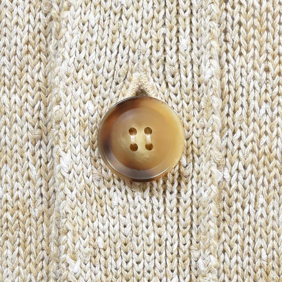 Settefili Cashmere セッテフィーリ カシミア リネンコットンレーヨンナイロン メランジ ミドルゲージ ニットカーディガンの画像