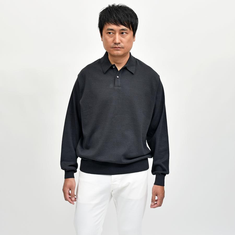 Yonetomi（ヨネトミ）LIGHT WAVE COTTON KNIT POLO ウェーブコットン 