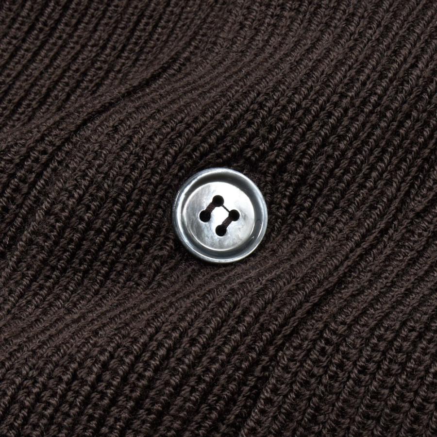 Settefili Cashmere（セッテフィーリ カシミア）ウール リブ編み ショールカラーカーディガンの画像