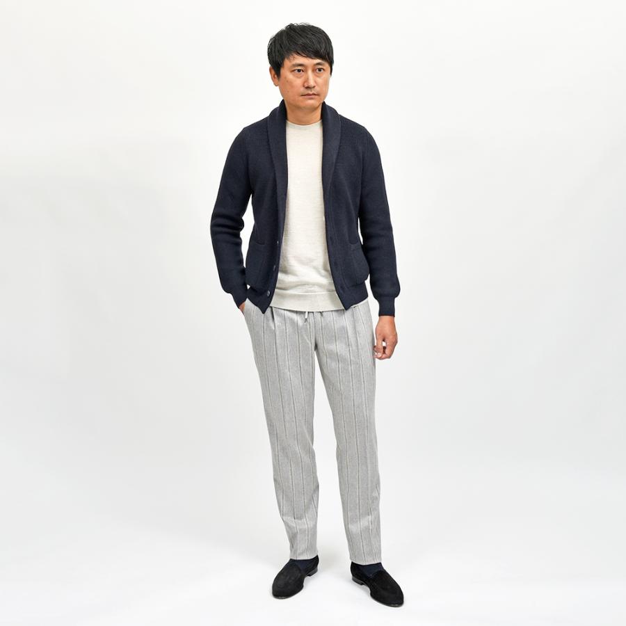 Settefili Cashmere（セッテフィーリ カシミア）ウール リブ編み ショールカラーカーディガンの画像