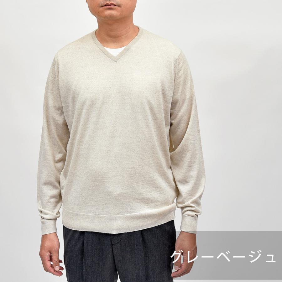 JOHN SMEDLEY（ジョンスメドレー）PACKHAM エクストラファインメリノウール 30ゲージ Vネックニット MODERN FIT |  | 02