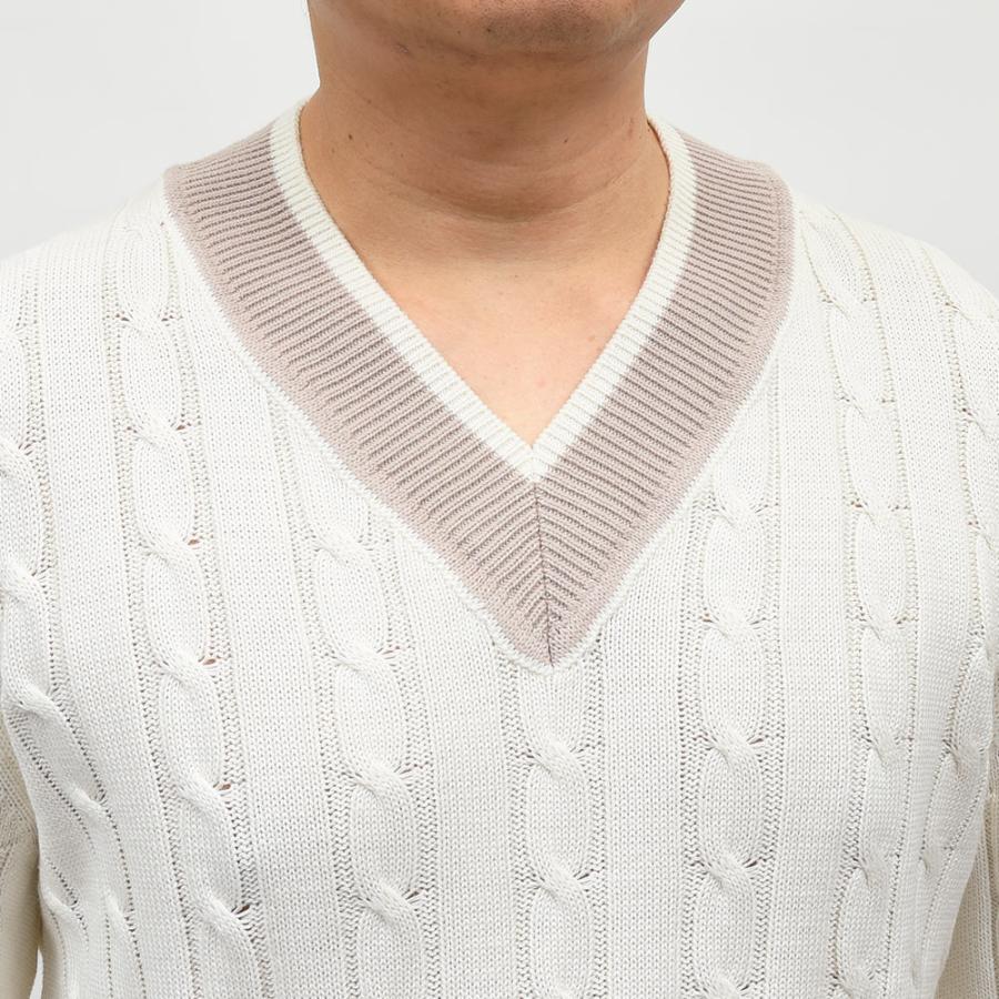 morgano（モルガーノ）コットン ケーブル Vネック チルデンニット |  | 05