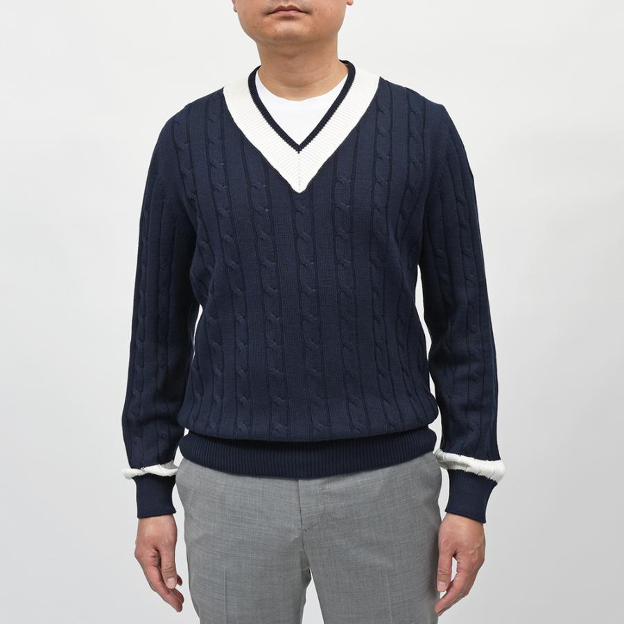 morgano（モルガーノ）コットン ケーブル Vネック チルデンニット |  | 09