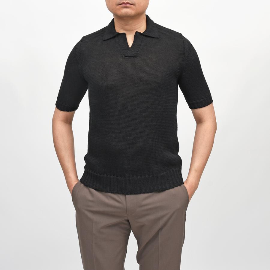Settefili Cashmere（セッテフィーリ カシミア）リネンコットン スキッパーニットポロの画像