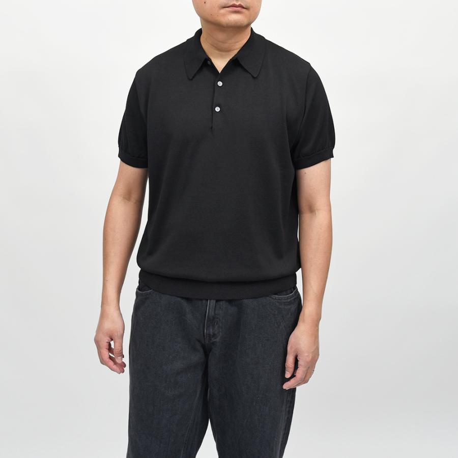 Yonetomi（ヨネトミ）SILK KNIT POLO シルク ハイゲージ ニットポロの画像