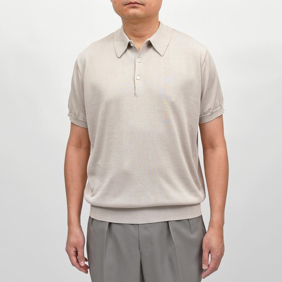 Yonetomi（ヨネトミ）SILK KNIT POLO シルク ハイゲージ ニットポロの画像