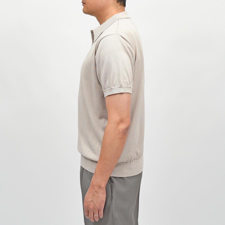Yonetomi（ヨネトミ）SILK KNIT POLO シルク ハイゲージ ニットポロの画像