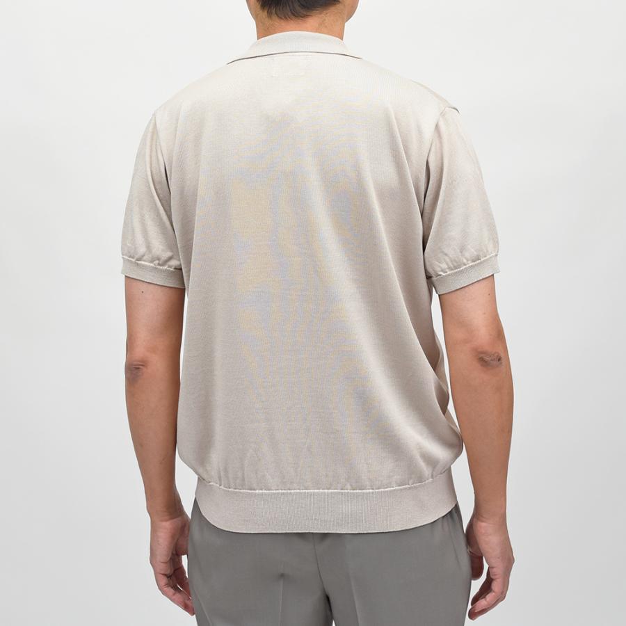 Yonetomi（ヨネトミ）SILK KNIT POLO シルク ハイゲージ ニットポロの画像