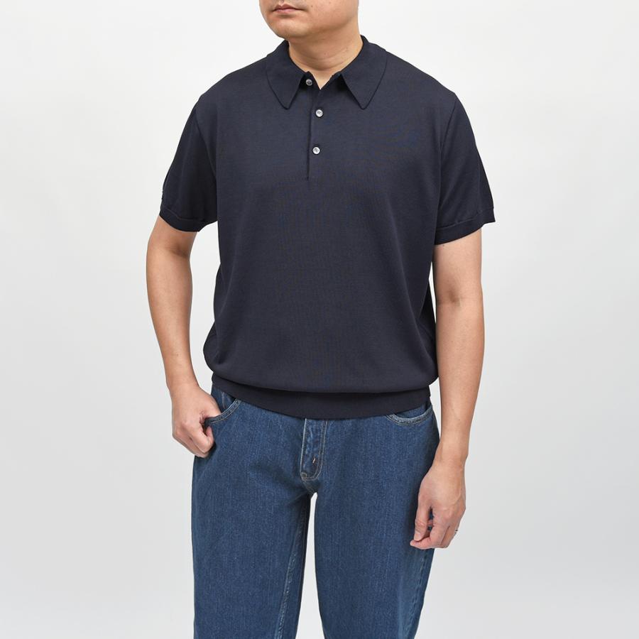 Yonetomi（ヨネトミ）SILK KNIT POLO シルク ハイゲージ ニットポロの画像