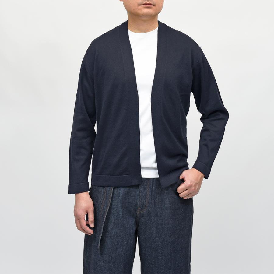 JOHN SMEDLEY（ジョンスメドレー）S4680 シーアイランドコットン 24ゲージ ボタンレス ニットカーディガンの画像