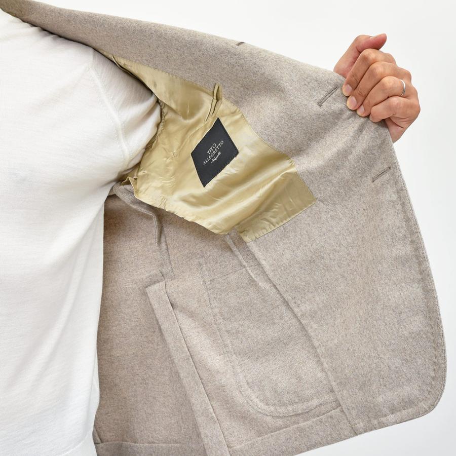 TITO ALLEGRETTO ティト アレグレット ウール カシミヤ ライトフランネル シングル3Bジャケットの画像