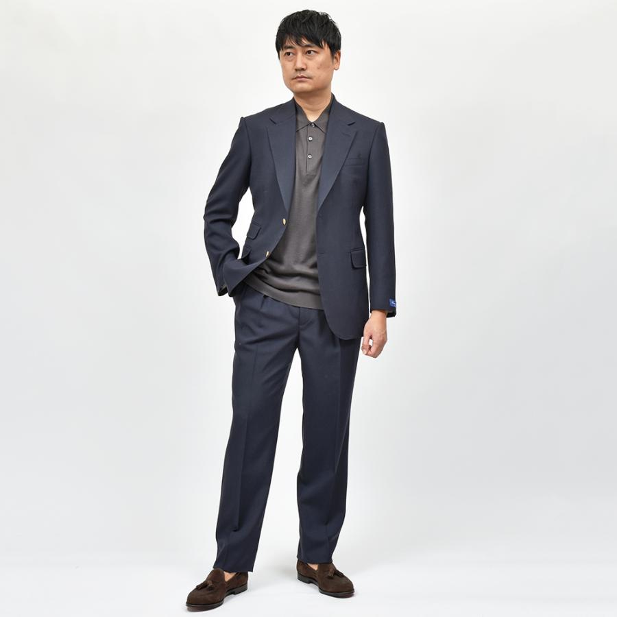 Fumiya Hirano LONDON フミヤヒラノロンドン SMITH WOOLLEN ウール トロピカル セットアップ対応 チェンジポケット メタルボタン シングル2Bジャケットの画像