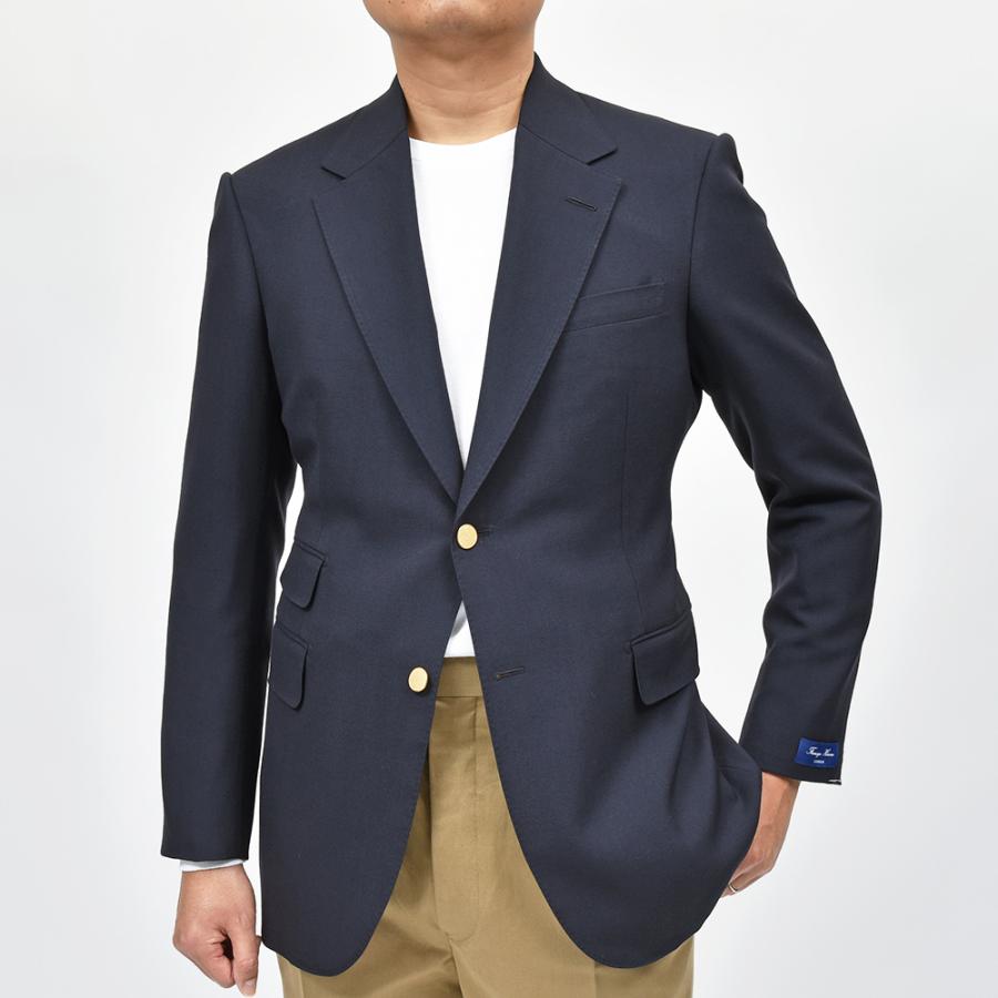 Fumiya Hirano LONDON フミヤヒラノロンドン SMITH WOOLLEN ウール トロピカル セットアップ対応 チェンジポケット メタルボタン シングル2Bジャケットの画像