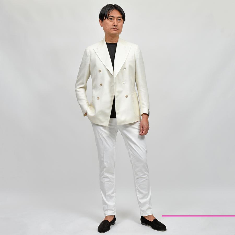 TITO ALLEGRETTO ティト アレグレット ヴァージンウール シルク リネン ホップサック ダブル6Bジャケットの画像