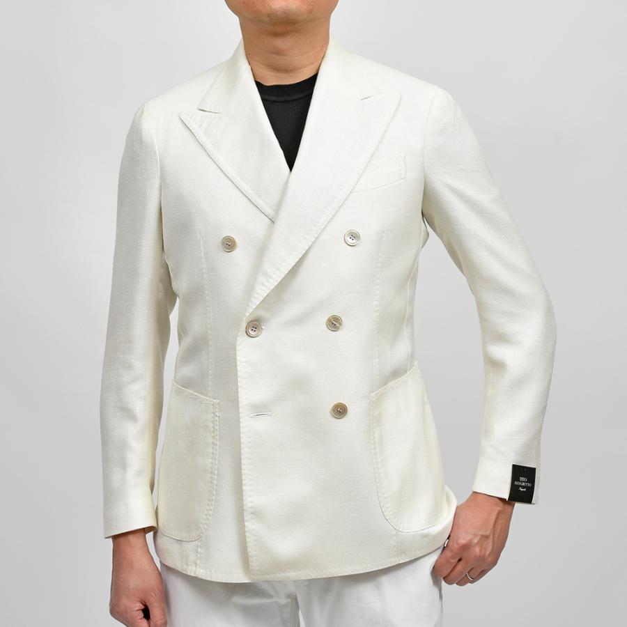 TITO ALLEGRETTO ティト アレグレット ヴァージンウール シルク リネン ホップサック ダブル6Bジャケットの画像