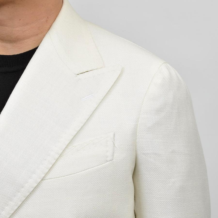 TITO ALLEGRETTO ティト アレグレット ヴァージンウール シルク リネン ホップサック ダブル6Bジャケットの画像