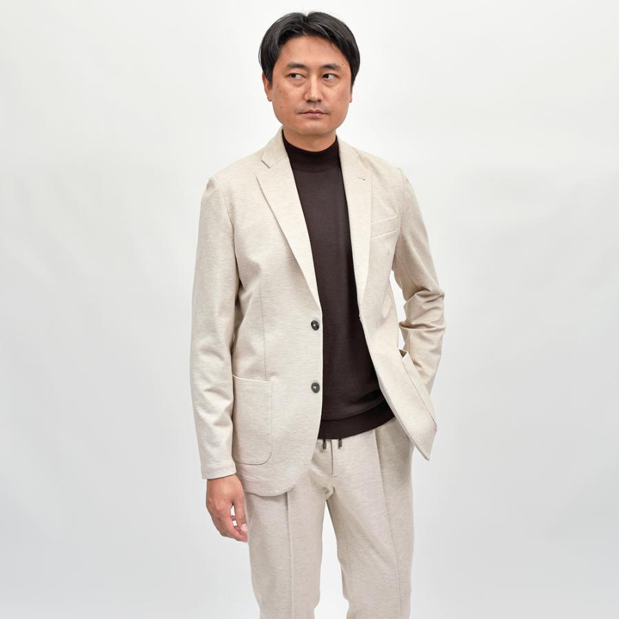 giabsarchivio（ジャブスアルキヴィオ）STROZZI/L ニューウォッシャブルジャージー セットアップ対応 シングルジャケット A5666の画像