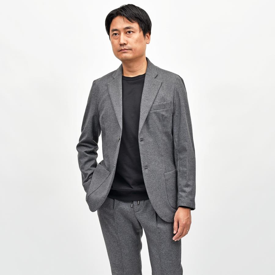 giabsarchivio（ジャブスアルキヴィオ）STROZZI/L ウォッシャブルウール ライトフランネル セットアップ対応 シングルジャケット A7072Uの画像