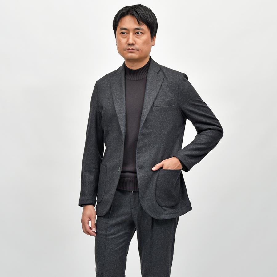 giabsarchivio（ジャブスアルキヴィオ）STROZZI/L ウォッシャブルウール ライトフランネル セットアップ対応 シングルジャケット A7072Uの画像