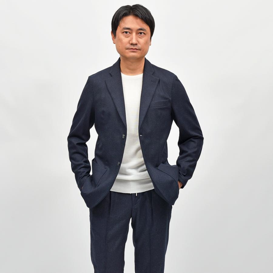 giabsarchivio（ジャブスアルキヴィオ）STROZZI/L ウォッシャブルウール ライトフランネル セットアップ対応 シングルジャケット A7072Uの画像