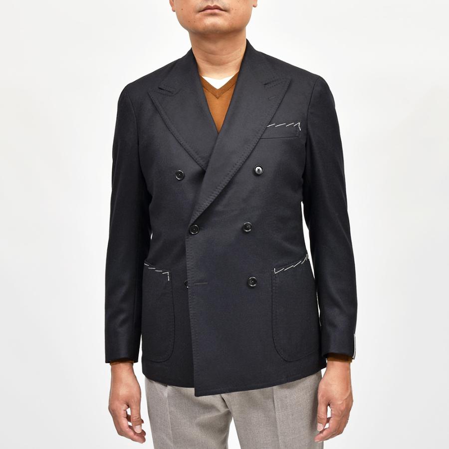 TITO ALLEGRETTO（ティト アレグレット）ヴァージンウール ギャバジン メタルボタンスペア付き ダブルジャケットの画像