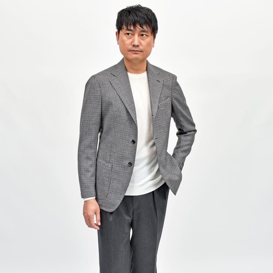 TITO ALLEGRETTO（ティト アレグレット）ヴァージンウール ハウンドトゥース シングルジャケットの画像