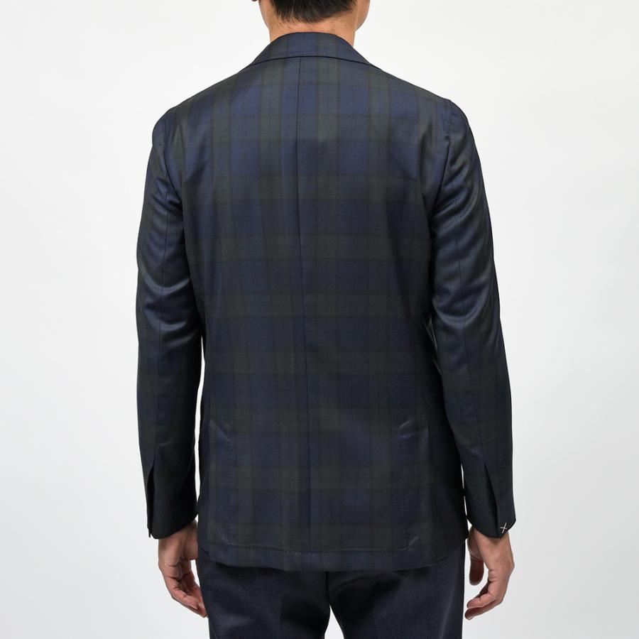 Errico Formicola（エリコ フォルミコラ）ANDREA ウール LoroPiana ブラックウォッチ シングルジャケットの画像