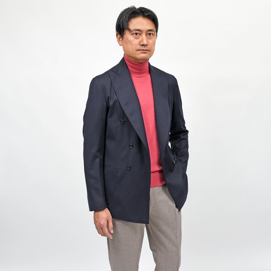 Errico Formicola（エリコ フォルミコラ）MARCO DP ウールカシミヤストレッチ サキソニー ダブルジャケットの画像