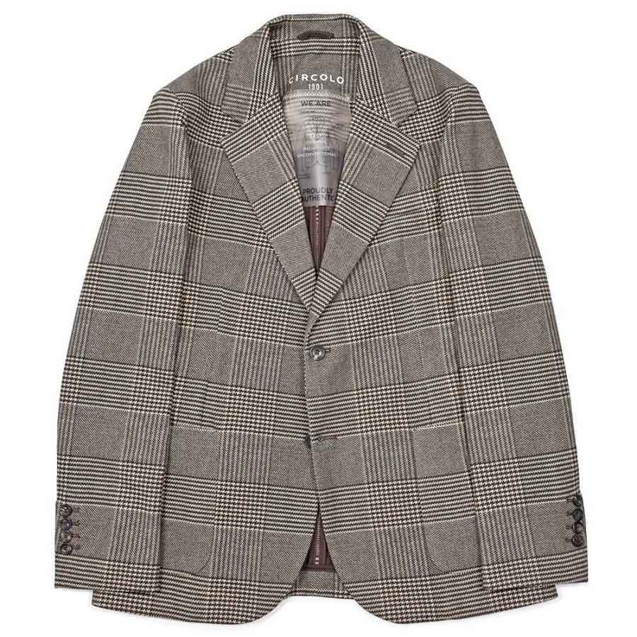 CIRCOLO 1901（チルコロ1901）コットンジャージー グレンチェック