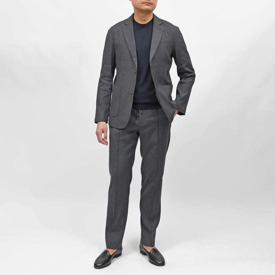 giabsarchivio（ジャブスアルキヴィオ）STROZZI テクノリネン ストレッチ ウォッシャブル セットアップ対応 シングルジャケット A4360の画像