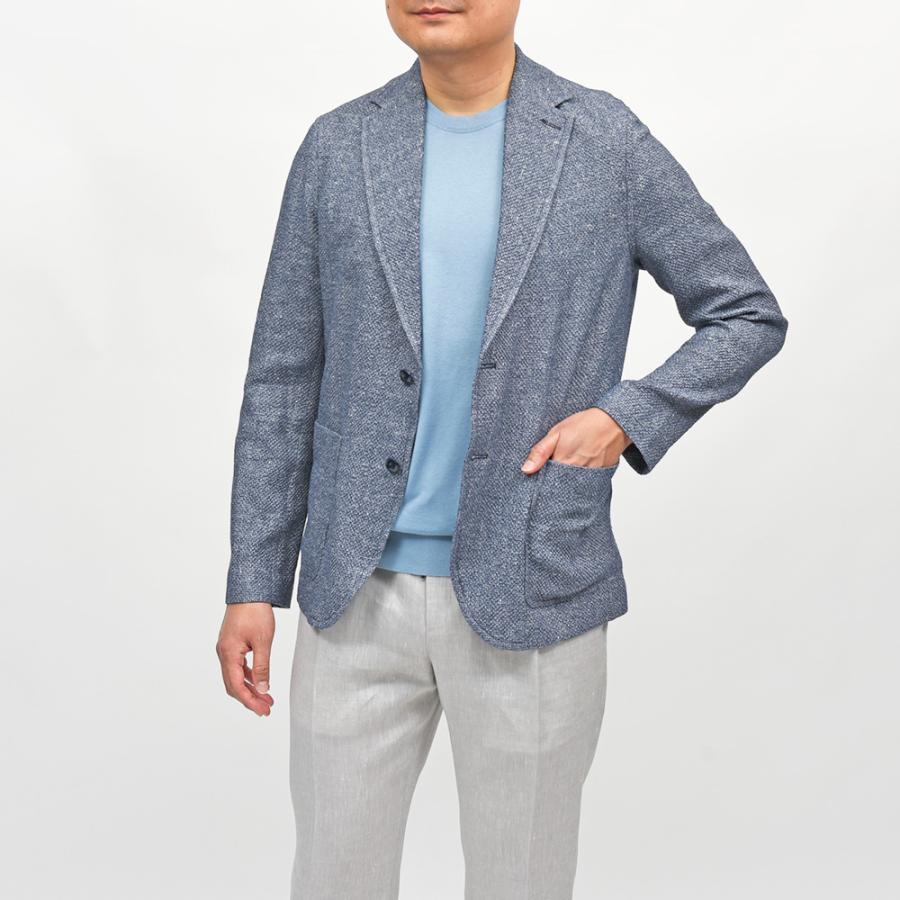CIRCOLO 1901（チルコロ1901）S.JACKET リネンコットン ストレッチ メランジ シングルシャツジャケットの画像