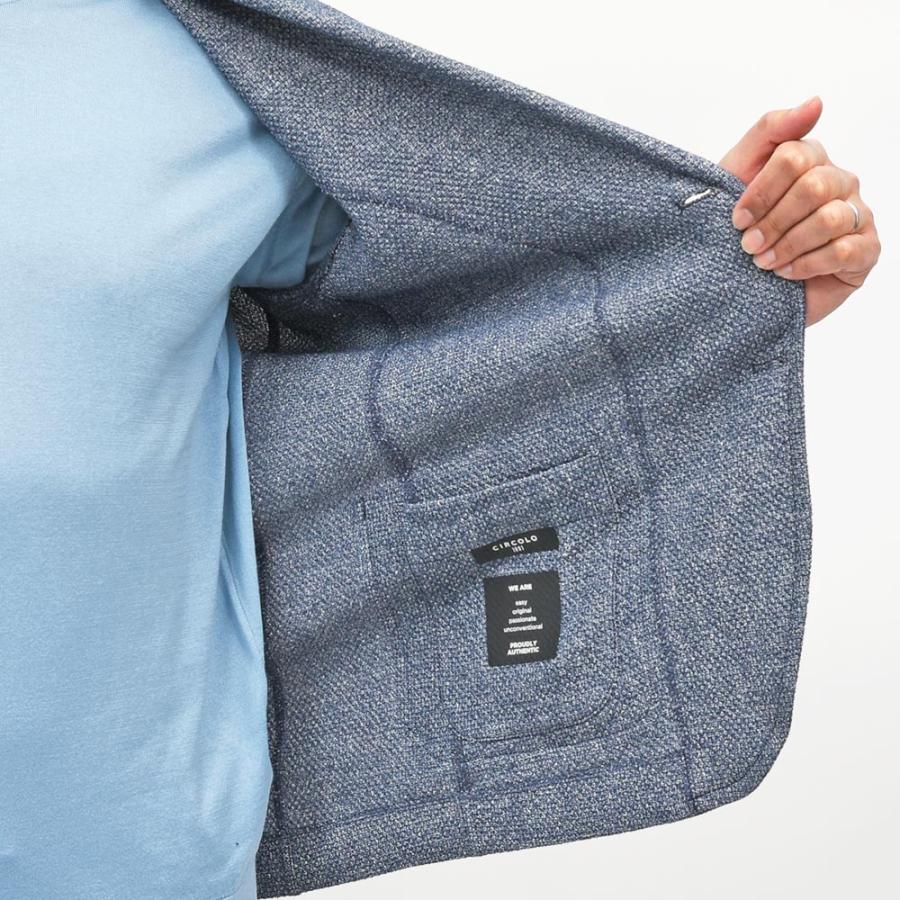 CIRCOLO 1901（チルコロ1901）S.JACKET リネンコットン ストレッチ メランジ シングルシャツジャケットの画像