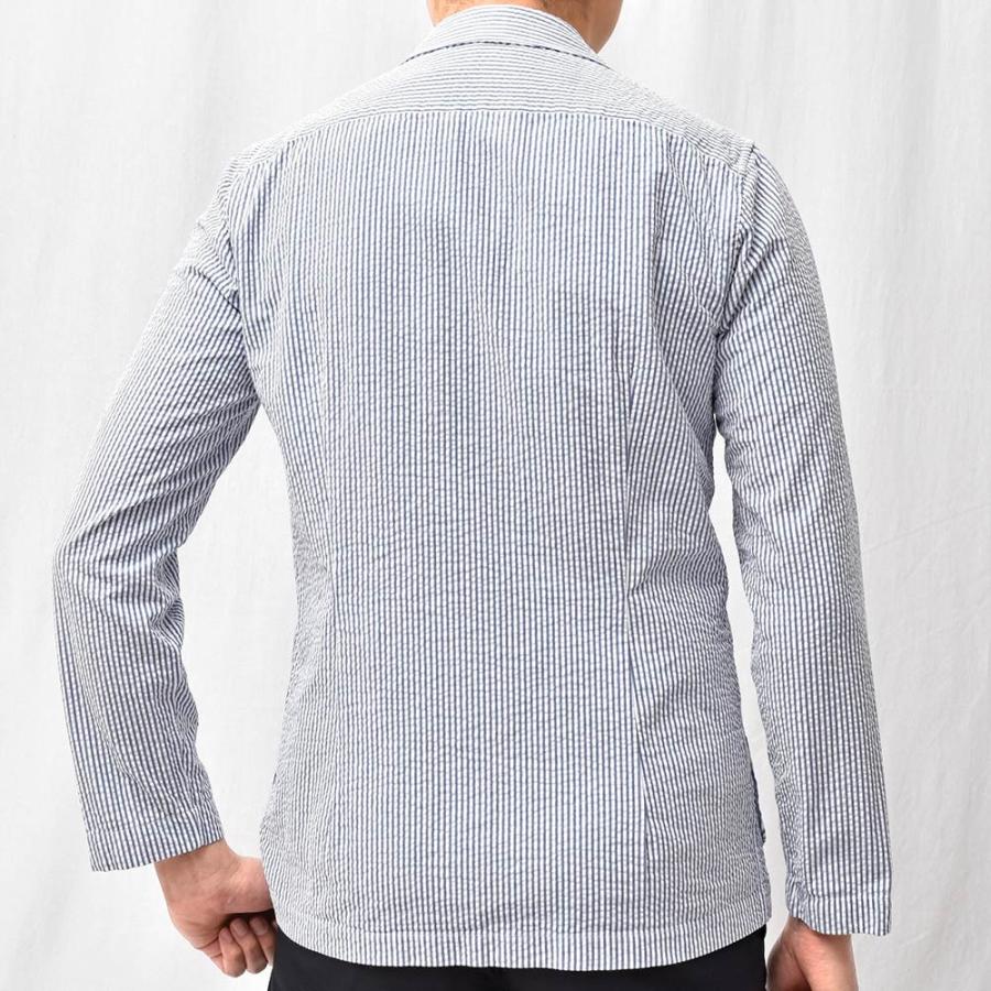 LARDINI（ラルディーニ）コットン シアサッカー ストライプ シングル2Bシャツジャケット |  | 11