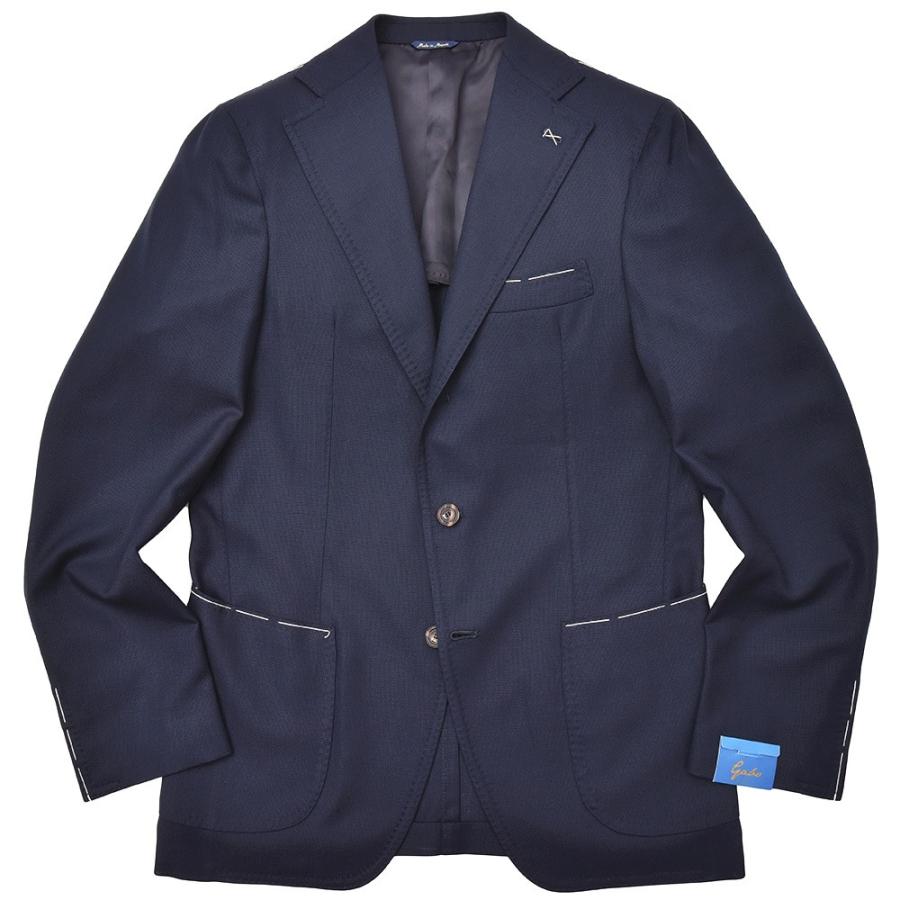 Gabo（ガボ）NEW NAPOLI ウール ホップサック シングル3Bジャケット 