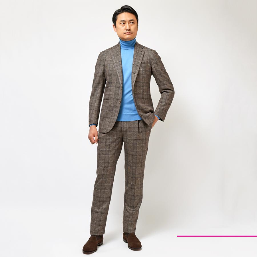 STILE LATINO スーツ グレー ウィンドウペーン 秋冬物