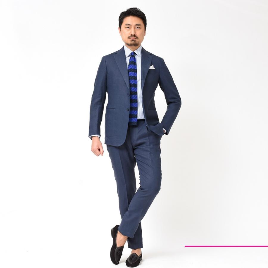 Stile Latino（スティレ ラティーノ）リネン ソリッド 1プリーツ シングル3Bスーツ |  | 16