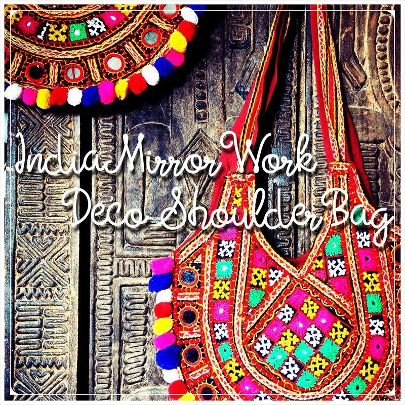 India MirrorWork Deco ShoulderBag 2Color エスニック アジアン