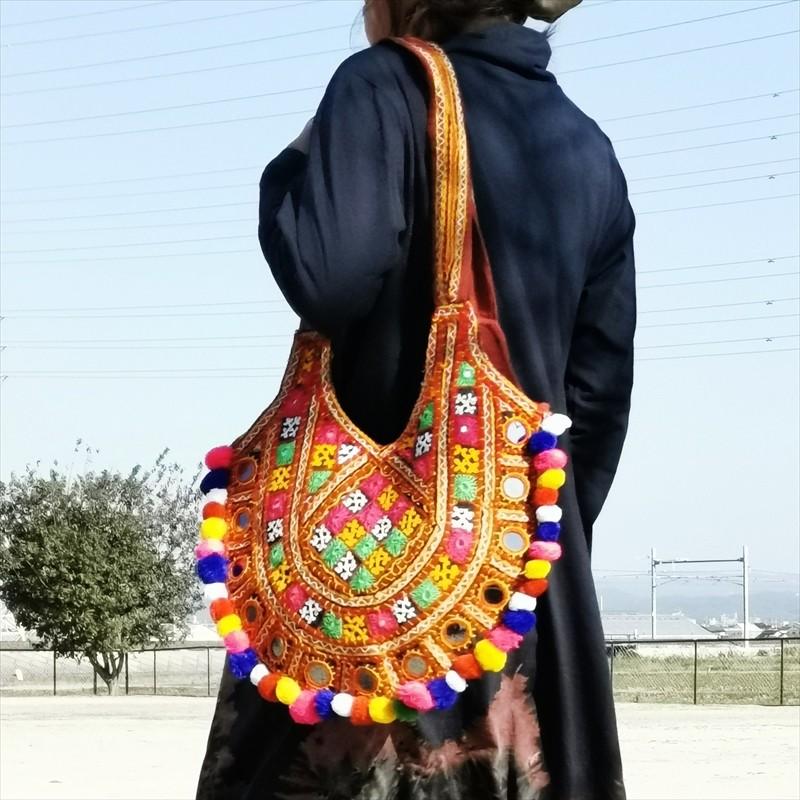 India MirrorWork Deco ShoulderBag 2Color エスニック アジアン
