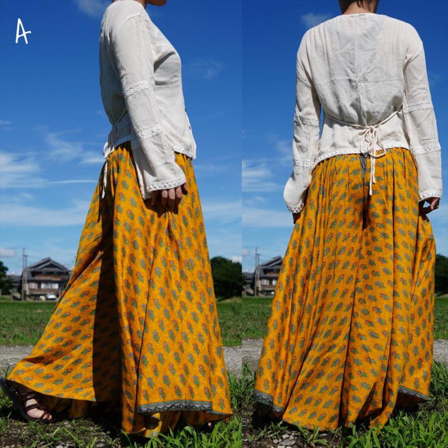 エスニック スーパーワイドパンツ ペイズリー 4color ビスコース 