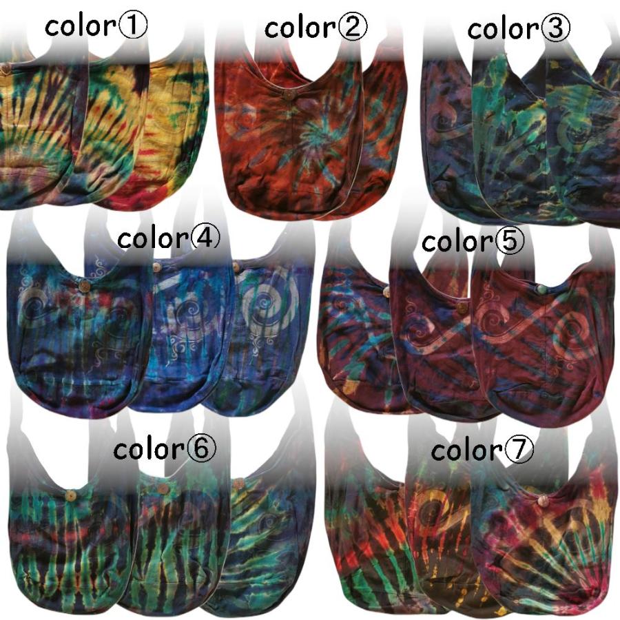 エスニック タイダイ コットン ショルダーバック 20Pattern ユニセックス TieDye アジアン フェス アウトドア デイリー 民族 ユニッセクス｜realcolor｜16