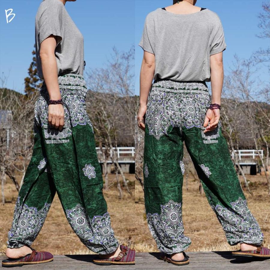 SALE 定価￥1870 エスニック アラジンパンツ ボタニカル マンダラ